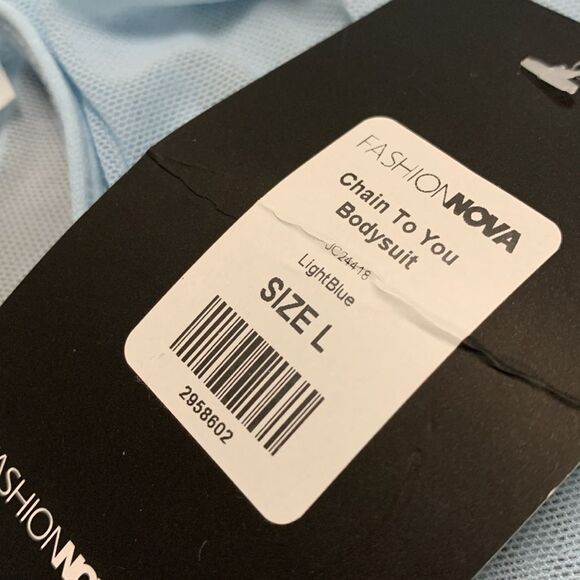 NWT Fashion Nova Chain To You Sheer See Through Mesh Bodysuit - Picture 8 of 8